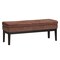 Simpli Home Carlson 45"Mid Century Design Rectangle Ottoman Bench Linen Fabric